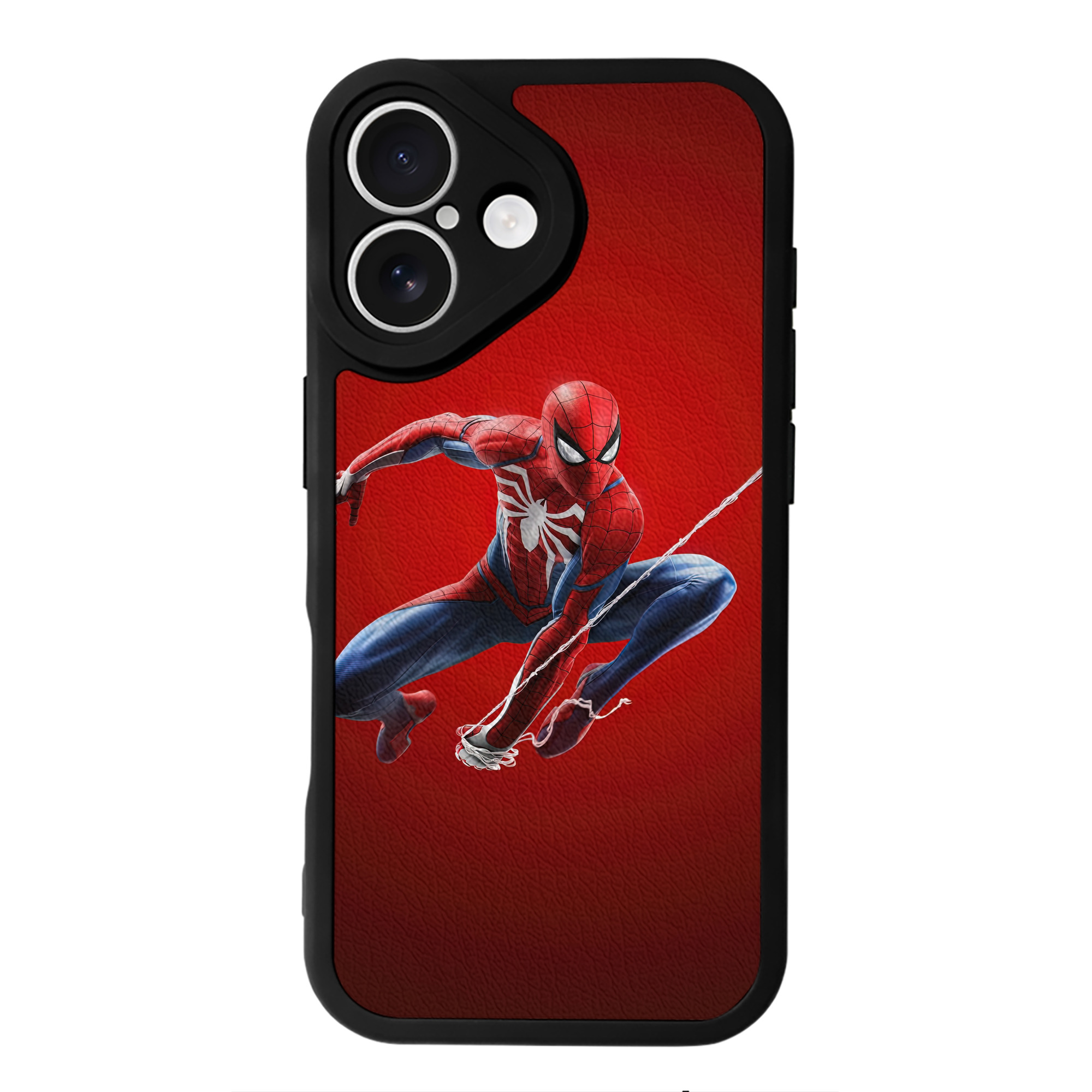 Spider Man スパイダーマン 【iPhone 16シリーズ対応】シリコンスマホケース（レザー調） 材質：シリコン